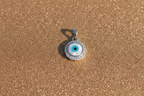 Azure Grande Statement Evil Eye Watch Charm – 925 Sterling Silver