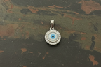 Azure Orb Evil Eye Watch Charm – 925 Sterling Silver