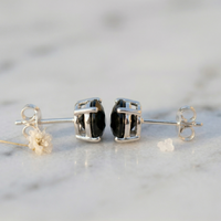 Signature Black Onyx Faceted Studs - 925 Sterling Silver