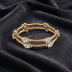 The Brilliant CZ Oval Bangle in 925 Sterling Silver