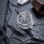 Cascading Pear Ring in 925 Sterling Silver