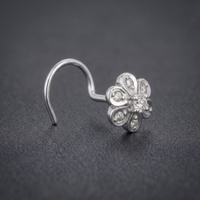 Classic Bloom Nose Pin in 925 Sterling Silver