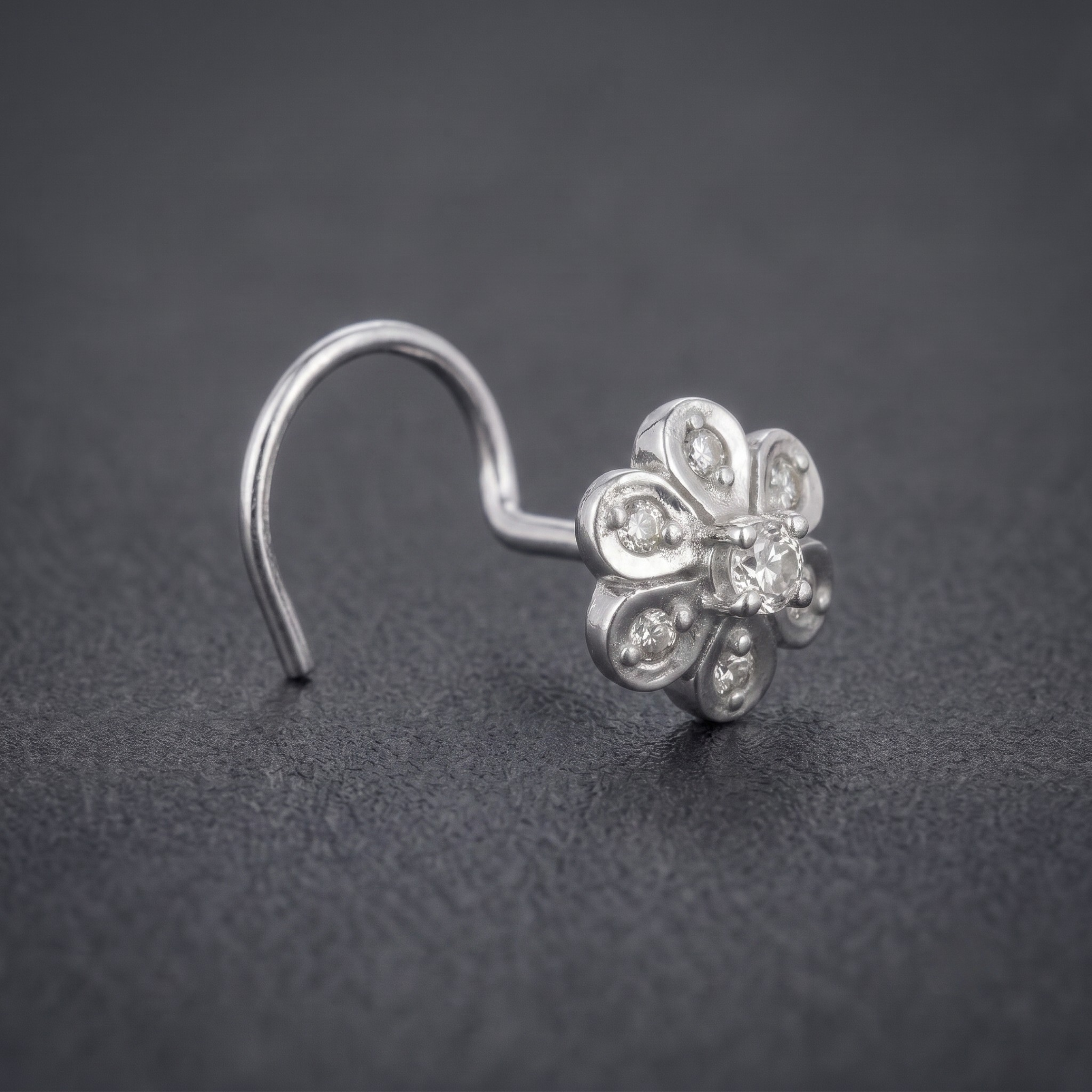 Classic Bloom Nose Pin in 925 Sterling Silver