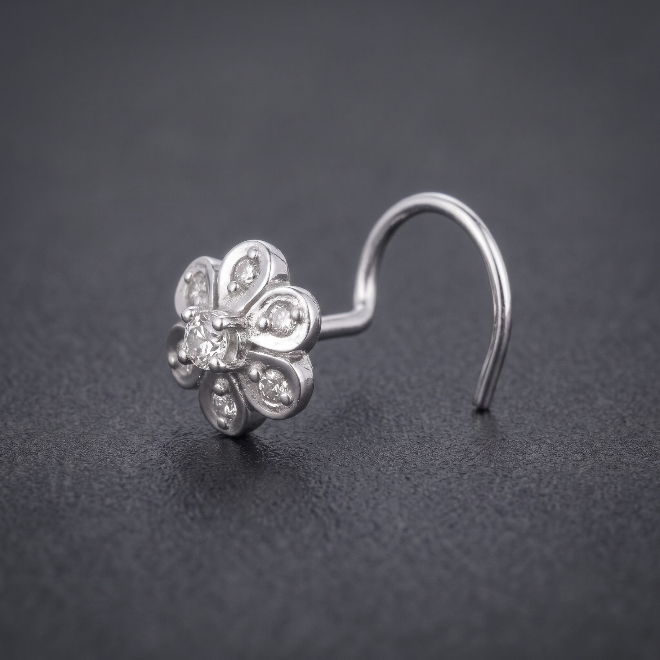 Classic Bloom Nose Pin in 925 Sterling Silver
