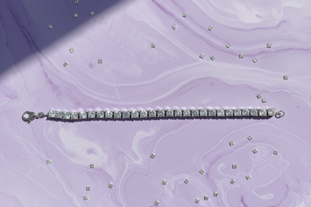 Classic Round CZ Tennis Bracelet in 925 Sterling Silver