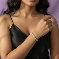 Classic Round CZ Tennis Bracelet in 925 Sterling Silver