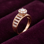 925 Sterling Silver Elevated Crown Solitaire Ring