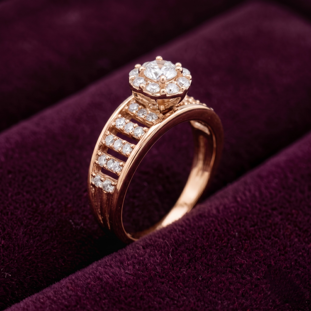 925 Sterling Silver Elevated Crown Solitaire Ring