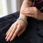 Emerald Lumina Green & White CZ Eternity Bangle in 925 Sterling Silver