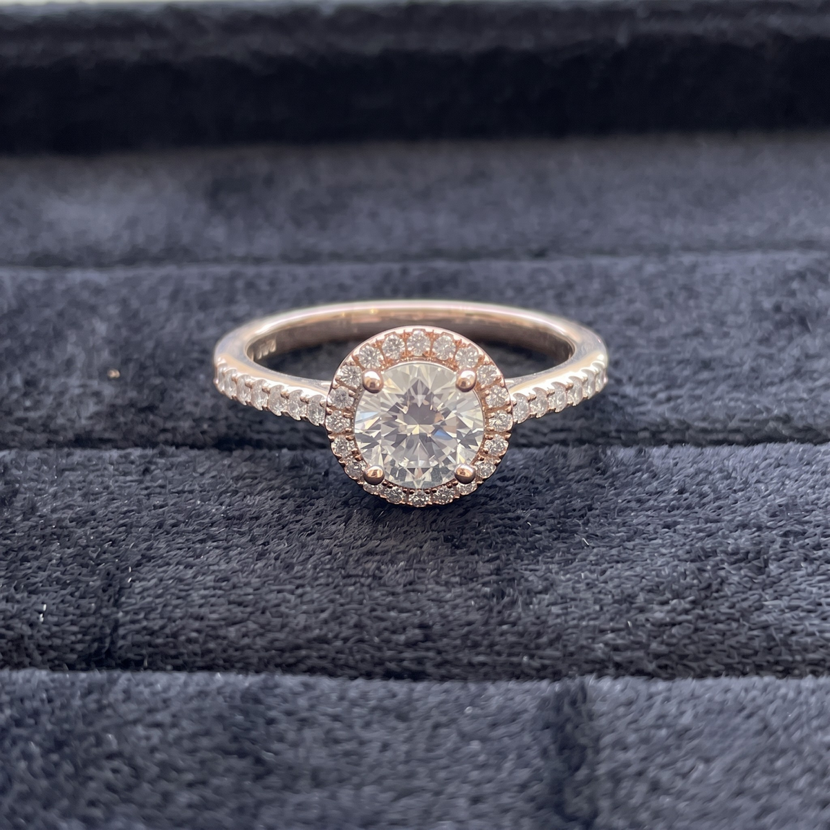 925 Sterling Silver Ethereal Solitaire Halo Ring