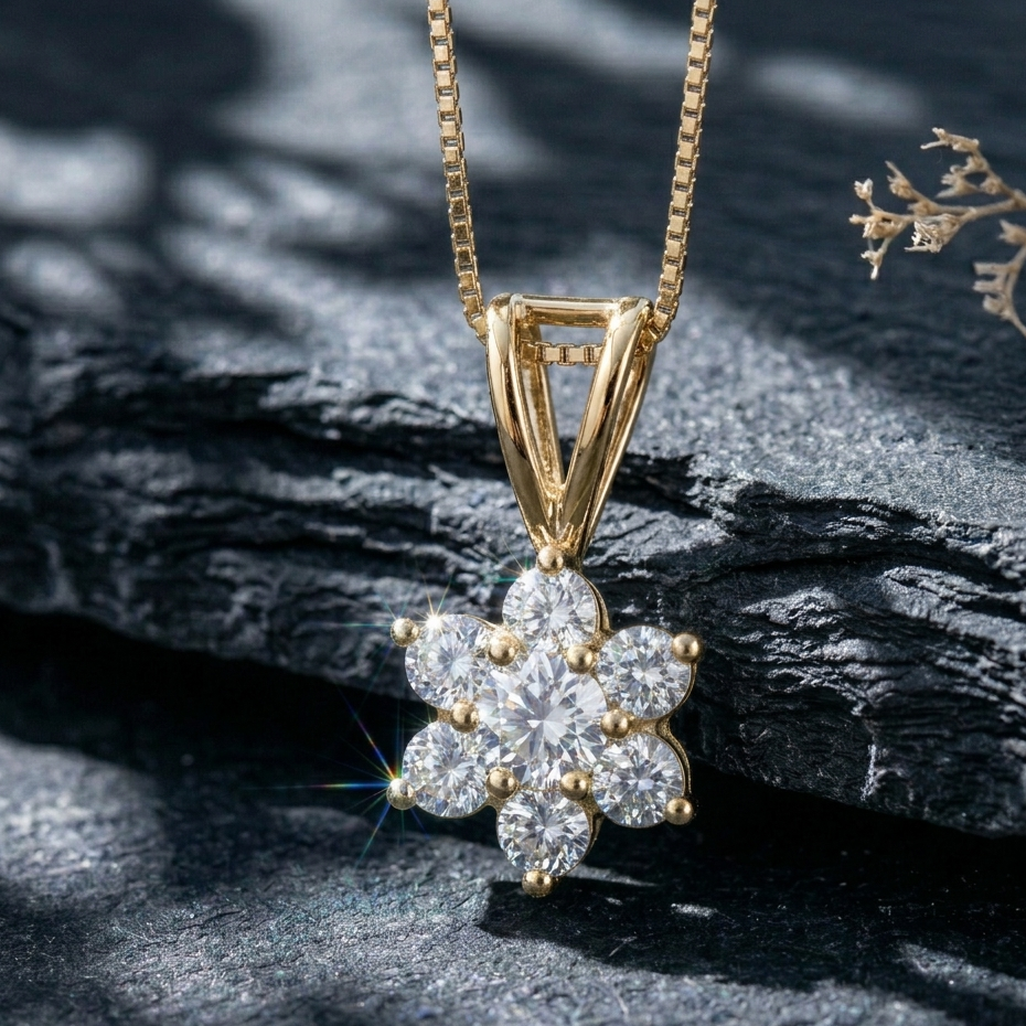 Petite Floral Bloom Pendant | 925 Sterling Silver