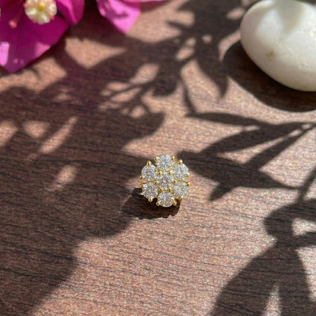 Brilliant Floral Cluster Pendant | 925 Sterling Silver