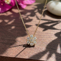 Brilliant Floral Cluster Pendant | 925 Sterling Silver
