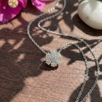 Brilliant Floral Cluster Pendant | 925 Sterling Silver