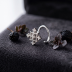 Geometric Cross Nose Pin in 925 Sterling Silver
