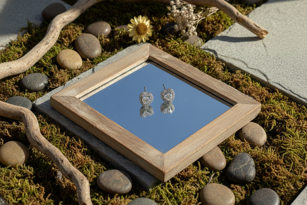 Classic Heart Halo CZ Studs | 925 Sterling Silver