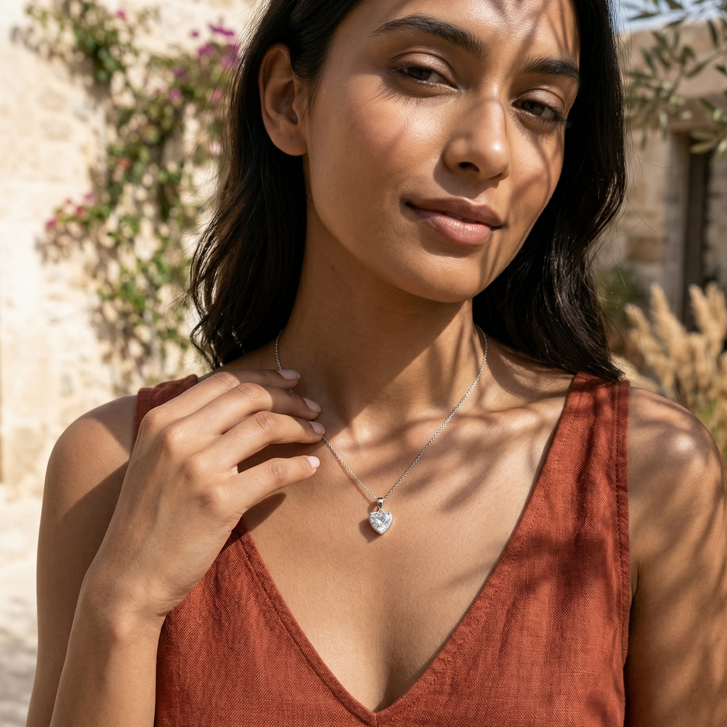 Timeless Heart Solitaire Pendant | 925 Sterling Silver
