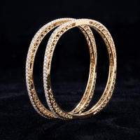 Infinite Shimmer Geometric Bangle in 925 Sterling Silver