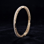 Infinite Shimmer Geometric Bangle in 925 Sterling Silver