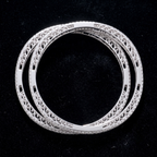 Infinite Shimmer Geometric Bangle in 925 Sterling Silver