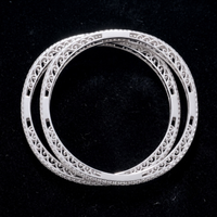 Infinite Shimmer Geometric Bangle in 925 Sterling Silver