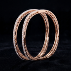 Infinite Shimmer Geometric Bangle in 925 Sterling Silver