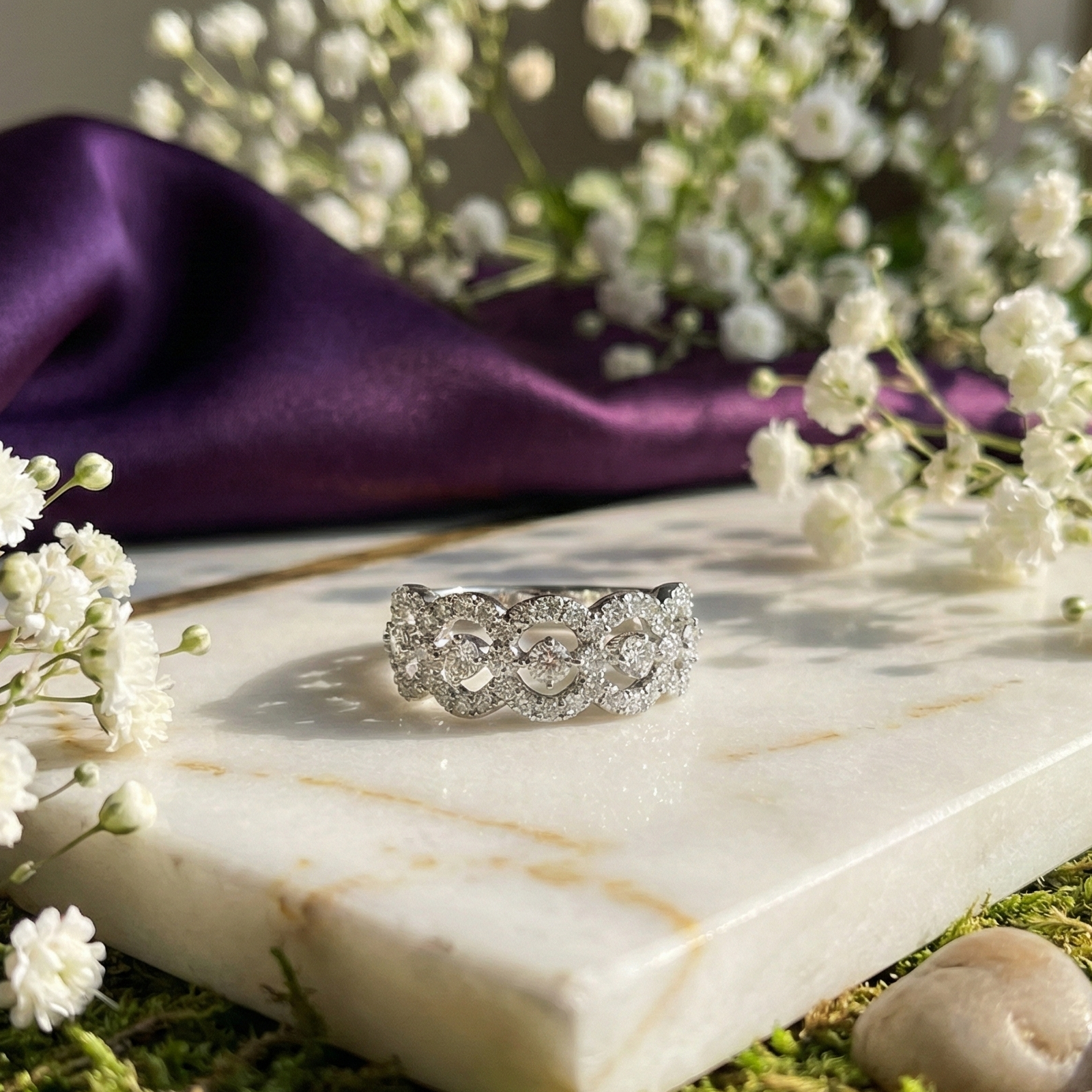 925 Sterling Silver Aura Legacy Adjustable Band Ring