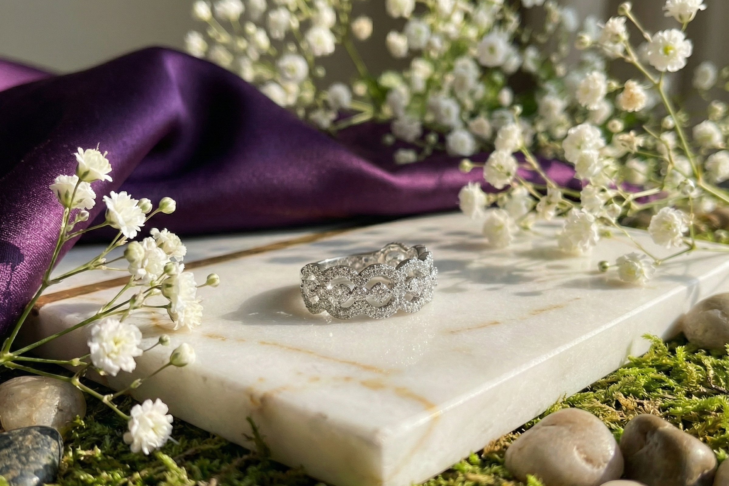 925 Sterling Silver Aura Legacy Adjustable Band Ring