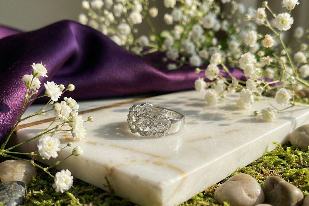 925 Sterling Silver Aura Legacy Adjustable Band Ring