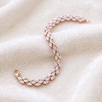Marquise Cluster Tennis Bracelet – 925 Sterling Silver Statement