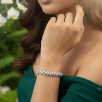 Marquise Cluster Tennis Bracelet – 925 Sterling Silver Statement