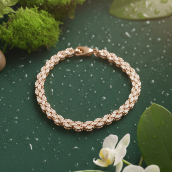 Marquise Cluster Tennis Bracelet – 925 Sterling Silver Statement