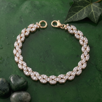 Marquise Cluster Tennis Bracelet – 925 Sterling Silver Statement