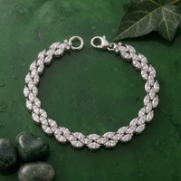 Marquise Cluster Tennis Bracelet – 925 Sterling Silver Statement