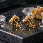 Modern Gold Quad Cluster Studs - 925 Sterling Silver