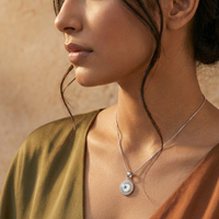 Mystic Round Evil Eye Pendant Necklace – 925 Sterling Silver
