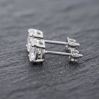 Oval Cut CZ Solitaire Studs | 925 Sterling Silver