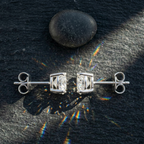 Elegant Oval Solitaire Studs - 925 Sterling Silver