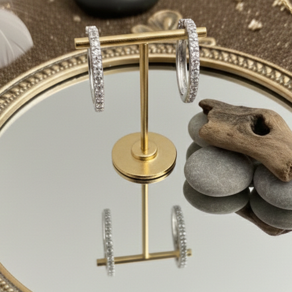 Classic Pave CZ Huggie Hoops | 925 Sterling Silver