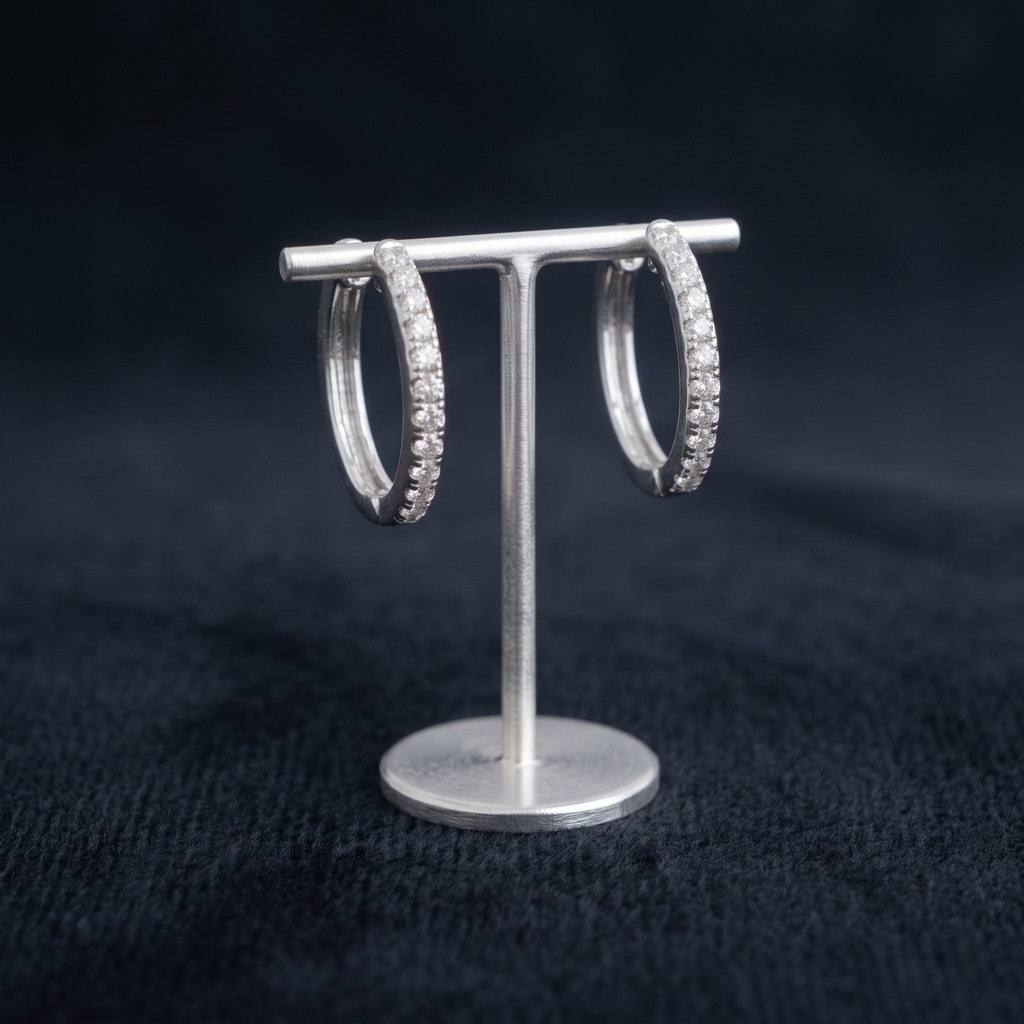 Classic Pave CZ Huggie Hoops | 925 Sterling Silver