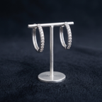 Classic Pave CZ Huggie Hoops | 925 Sterling Silver