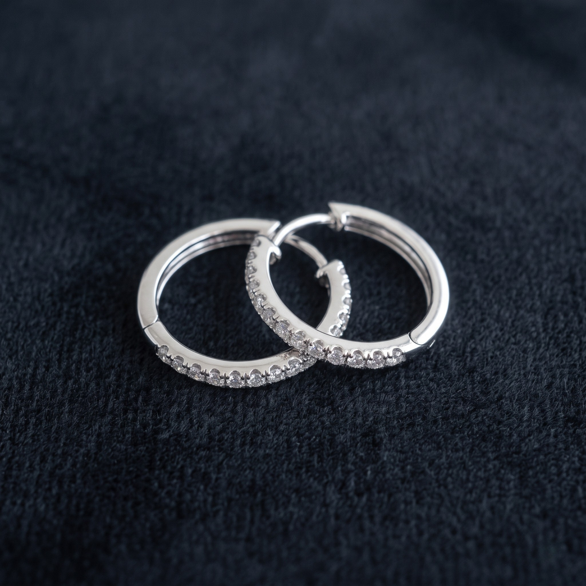 Classic Pave CZ Huggie Hoops | 925 Sterling Silver