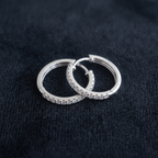 Classic Pave CZ Huggie Hoops | 925 Sterling Silver