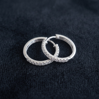 Classic Pave CZ Huggie Hoops | 925 Sterling Silver