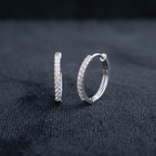 Classic Pave CZ Huggie Hoops | 925 Sterling Silver