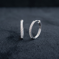 Classic Pave CZ Huggie Hoops | 925 Sterling Silver