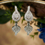 Pave CZ Twisted Teardrop Studs | 925 Sterling Silver