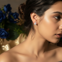 Pave CZ Twisted Teardrop Studs | 925 Sterling Silver