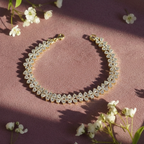 Petal Cluster Tennis Bracelet in 925 Sterling Silver