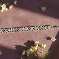 Petal Cluster Tennis Bracelet in 925 Sterling Silver